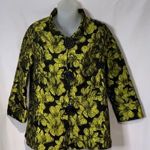 IC Collection Metallic Floral Jacket